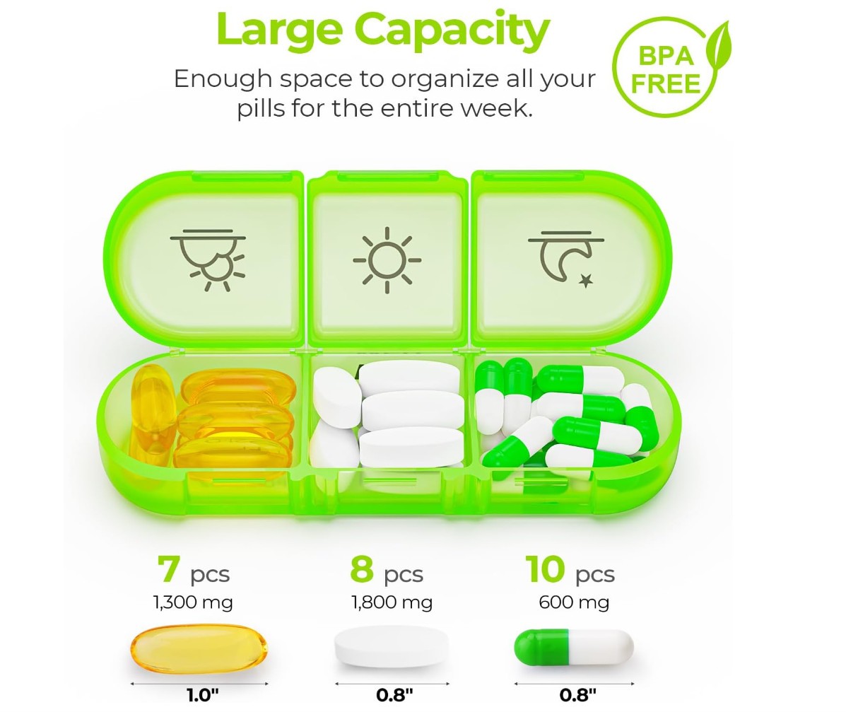 7 Day Pill Box Weekly Dispenser Container Tablet Daily Case Medicine Organizer