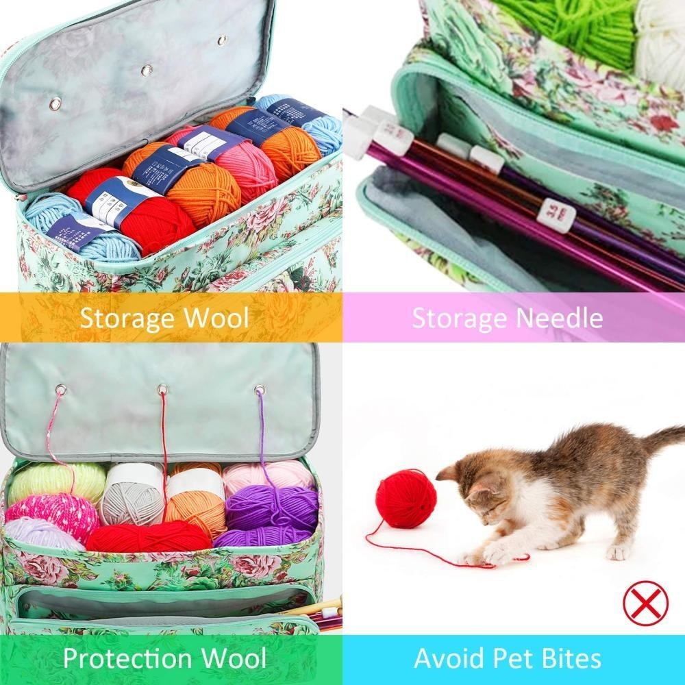 Large Tote Bag Crochet Bag Storage Bag Yarn Storage Tote Storage Knitting Bag