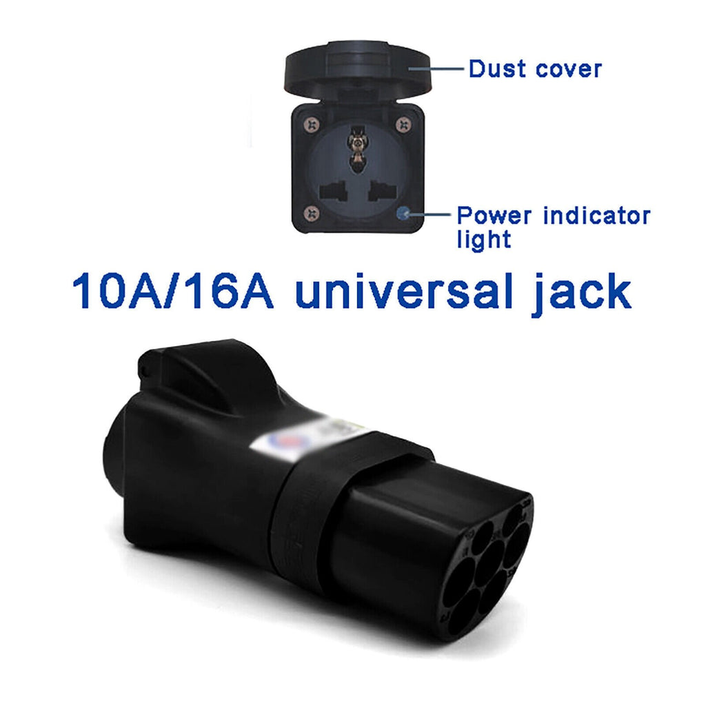 220V 3.7KW 16A EV Charger Adapter IEC62196 220V Type 2 Male to EU Schuko Socket