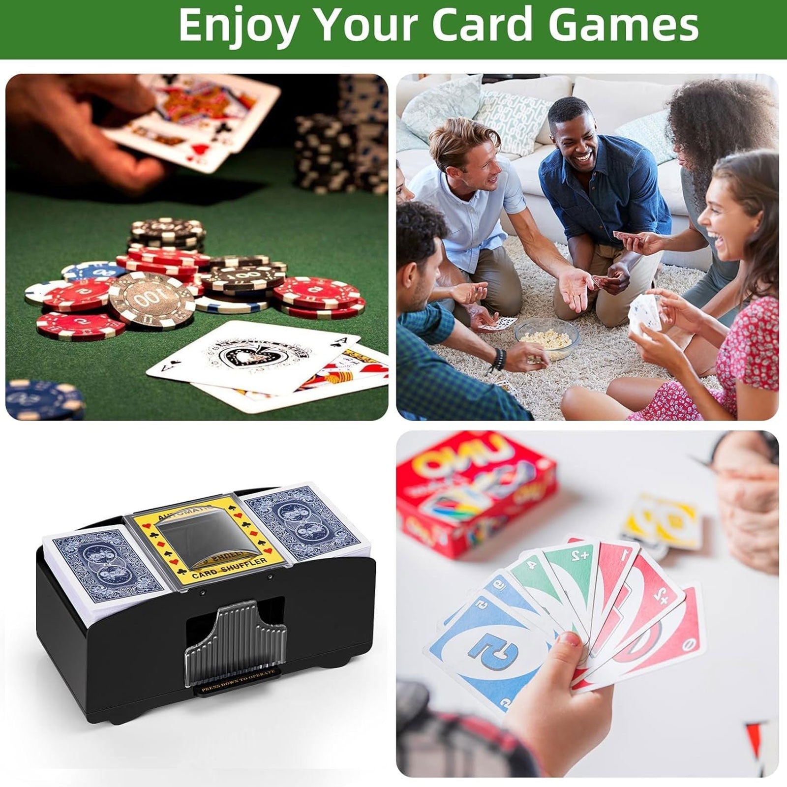 Deck Automatic Cards Shuffler Electronic Casino Poker Card Shuffling Machine