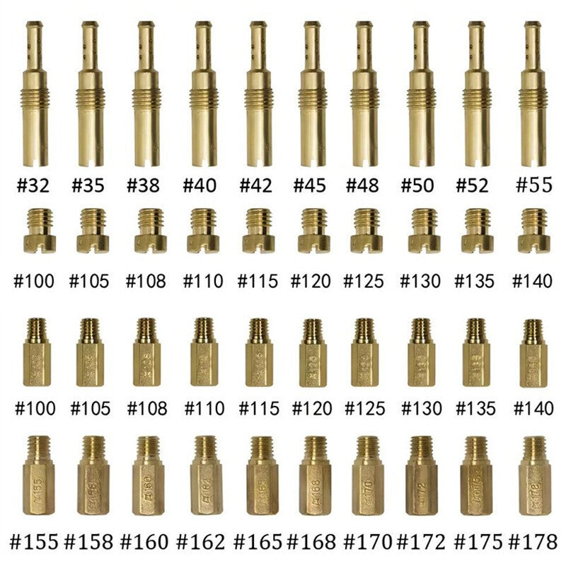 40Pcs For PWK Keihin OKO Carbs Carburetor Main Jets with Slow Pilot Jets Set UK