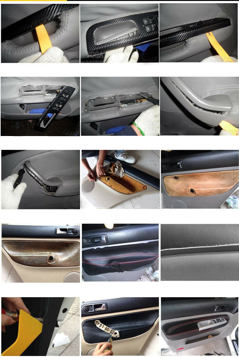 4 genuine microfiber leather door panel covers for VW Bora Golf 4.*