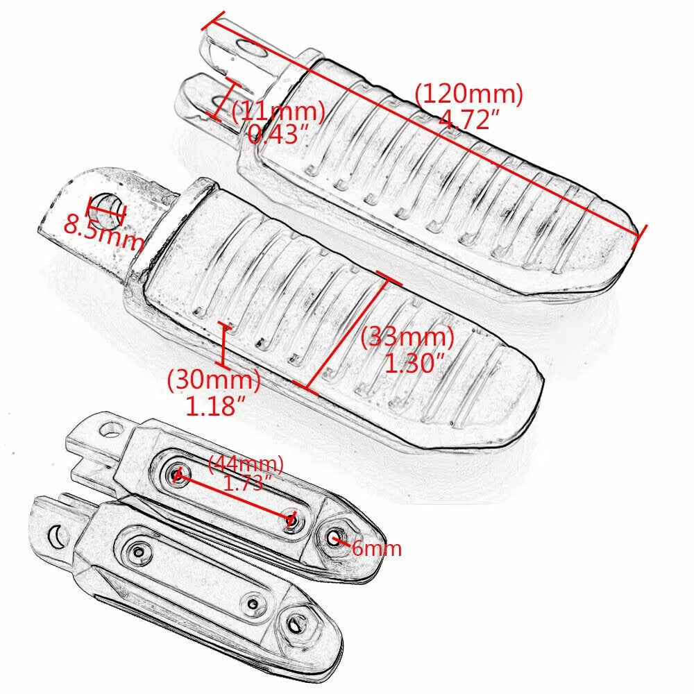 Fit For SUZUKI SV650 SV1000 Front Footrest Foot Peg TL1000 DL650 DL1000 SFV650