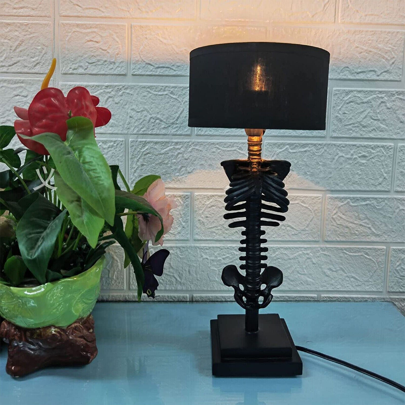 Halloween Gothic Skull Skeleton Lamp Desktop Table Lamp Night Light House D LOVE
