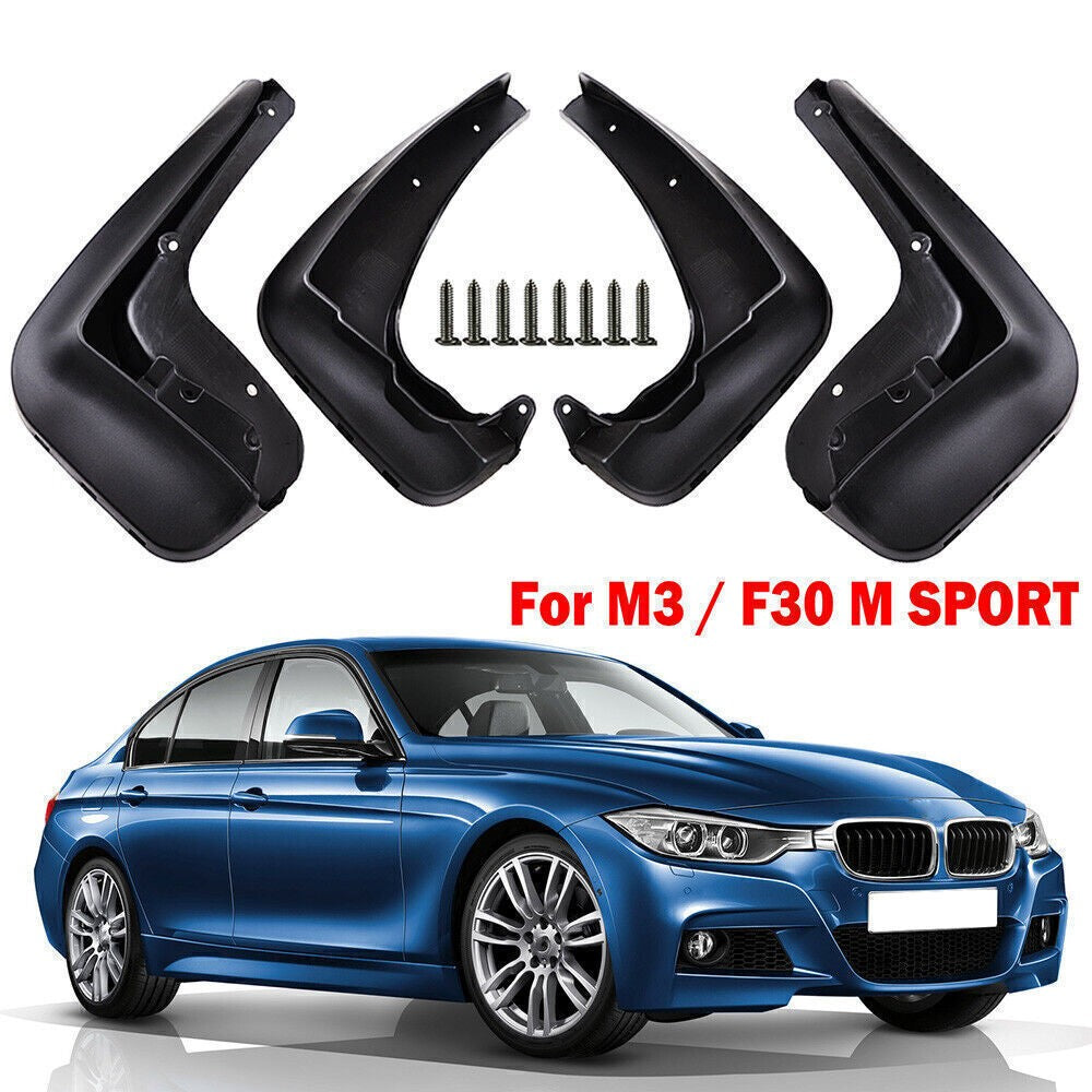 4pc For BMW 3 Series F30 4dr Saloon M3 M Sport Splash Guards Mud Flaps 2012-2019
