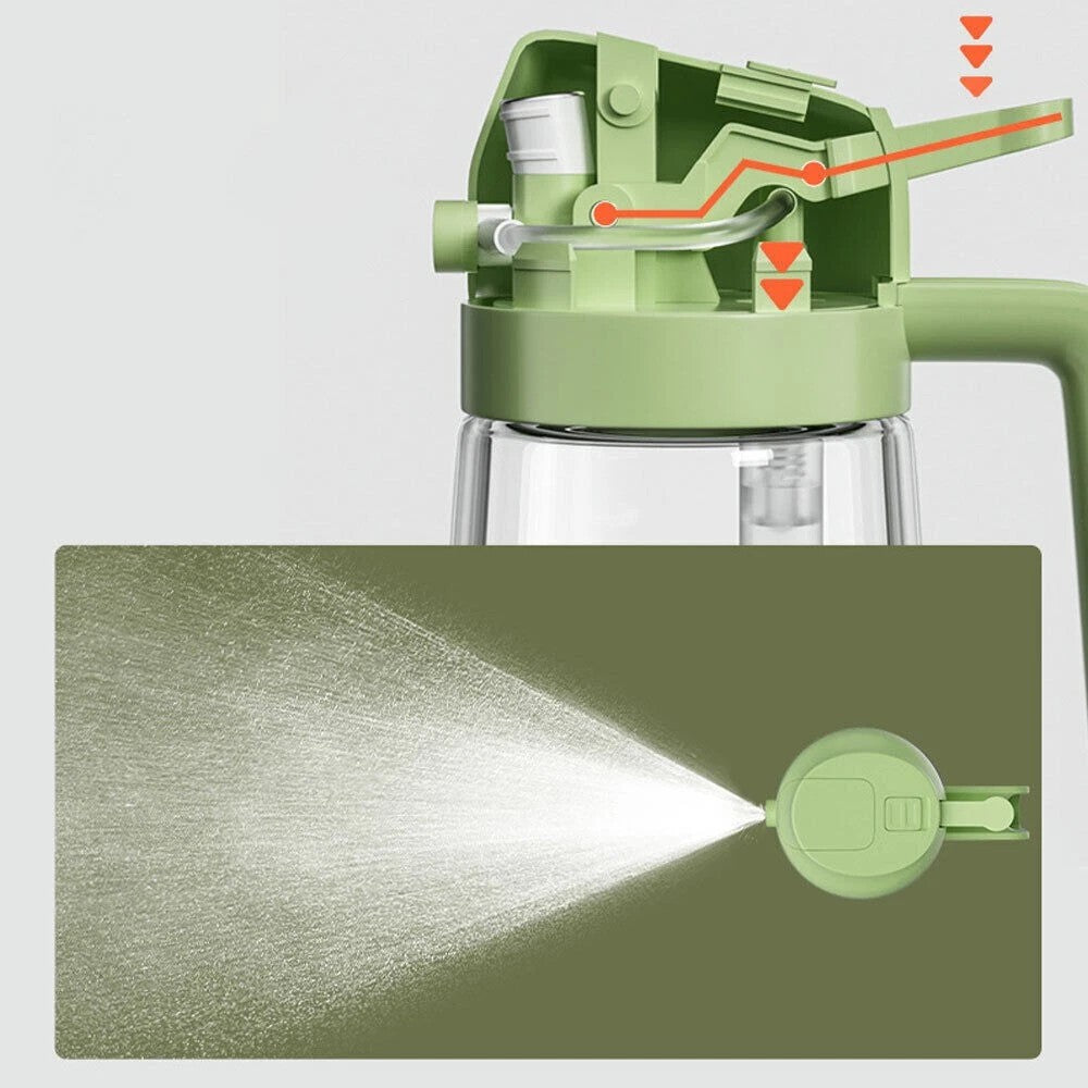 2Pcs Oil Dispenser and Sprayer Glass Bottle Spray Bottle for Cooking Air Frying
