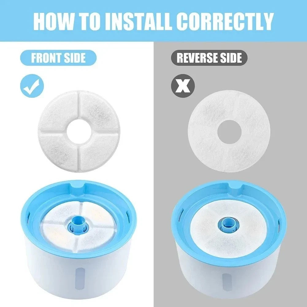6/12 Pcs Pet Dog Cat Water Fountain Filters for Flower Replacement Filter