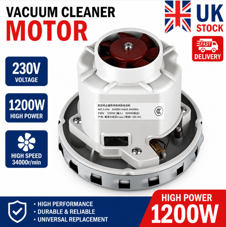 230V 1200W Universal Vacuum Cleaner Motor High Power Replacement Motor