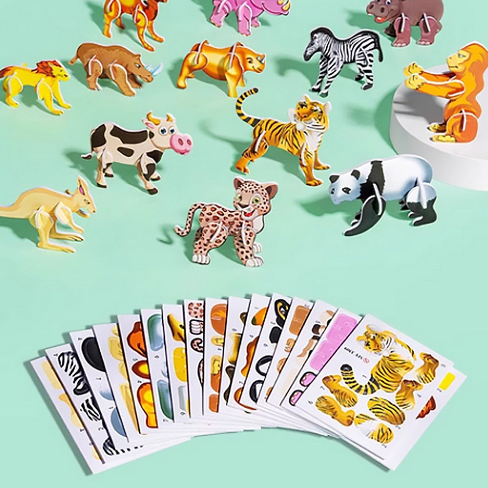 100Pcs Educational 3D Cartoon Puzzle - 2026 New 3D Puzzles for Kids Toys
