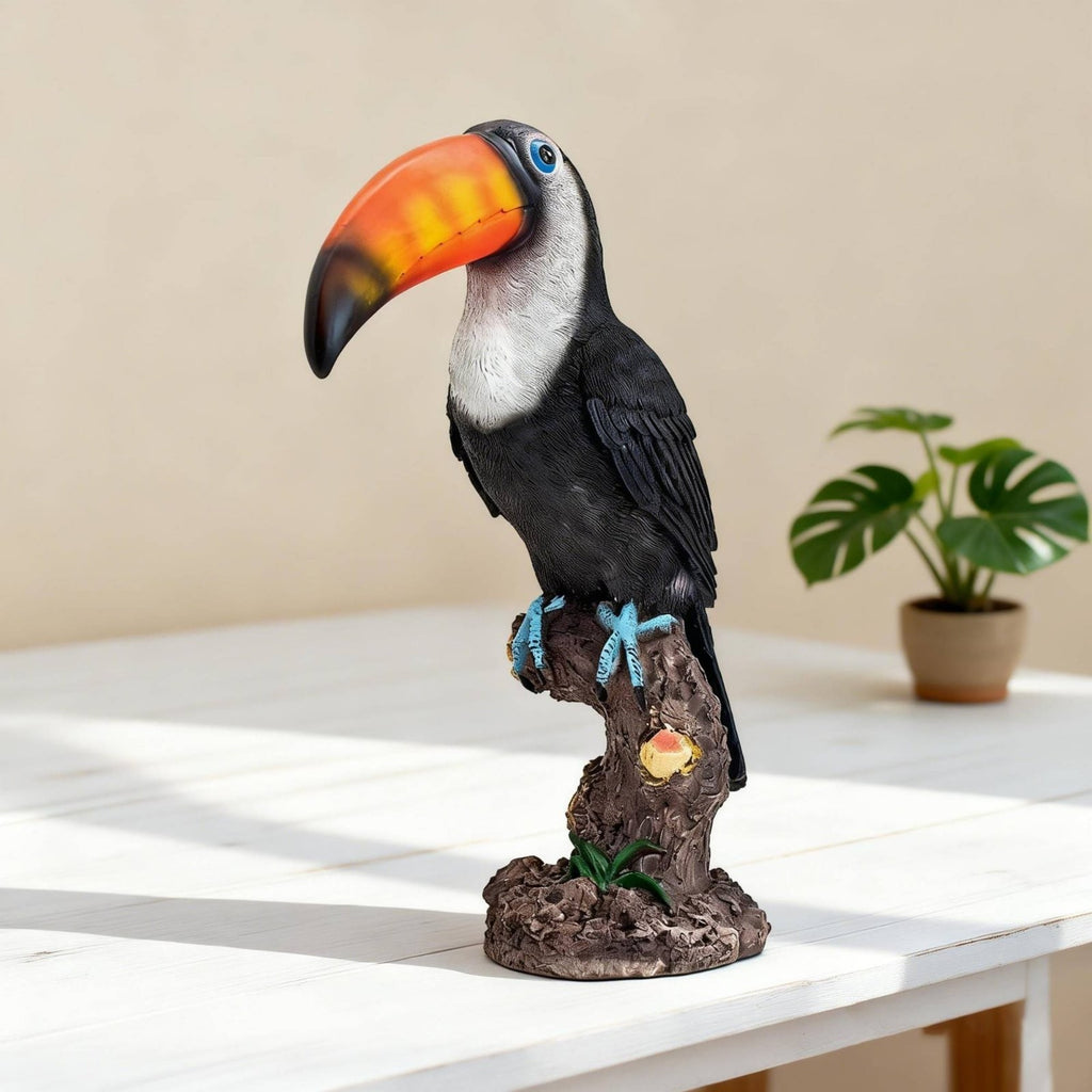 Toucan Figurine Garden Feel Toucan Statue Hand-Painted Look for Balcony