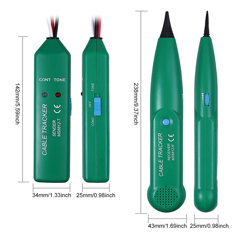 MS6812 Cable Finder Tone Generator Probe Tracker Wire Network Tester Tracer Set