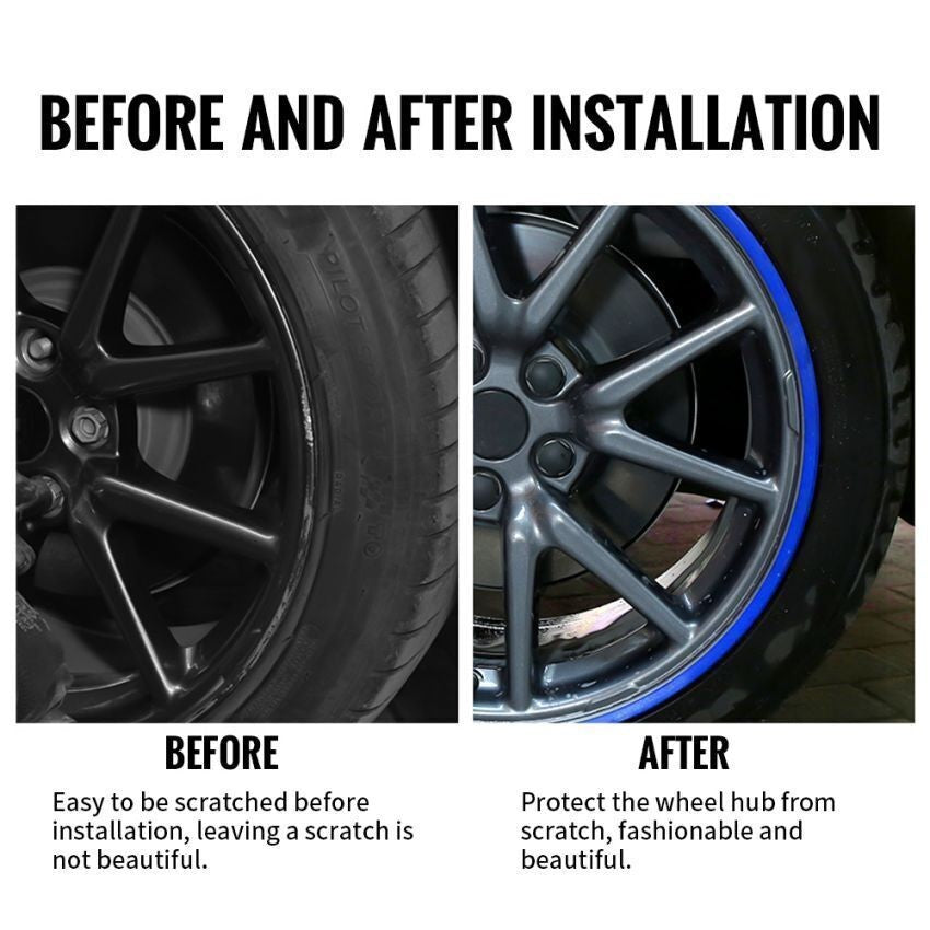 4PCS/SET Strip Car Wheel 20-21 Inch Hub Rim Rims Protector Decor Tire Guard Line