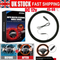 12V Universal Heated Car Steering Wheel Cover Protector Winter Hand Warmer 38 CM