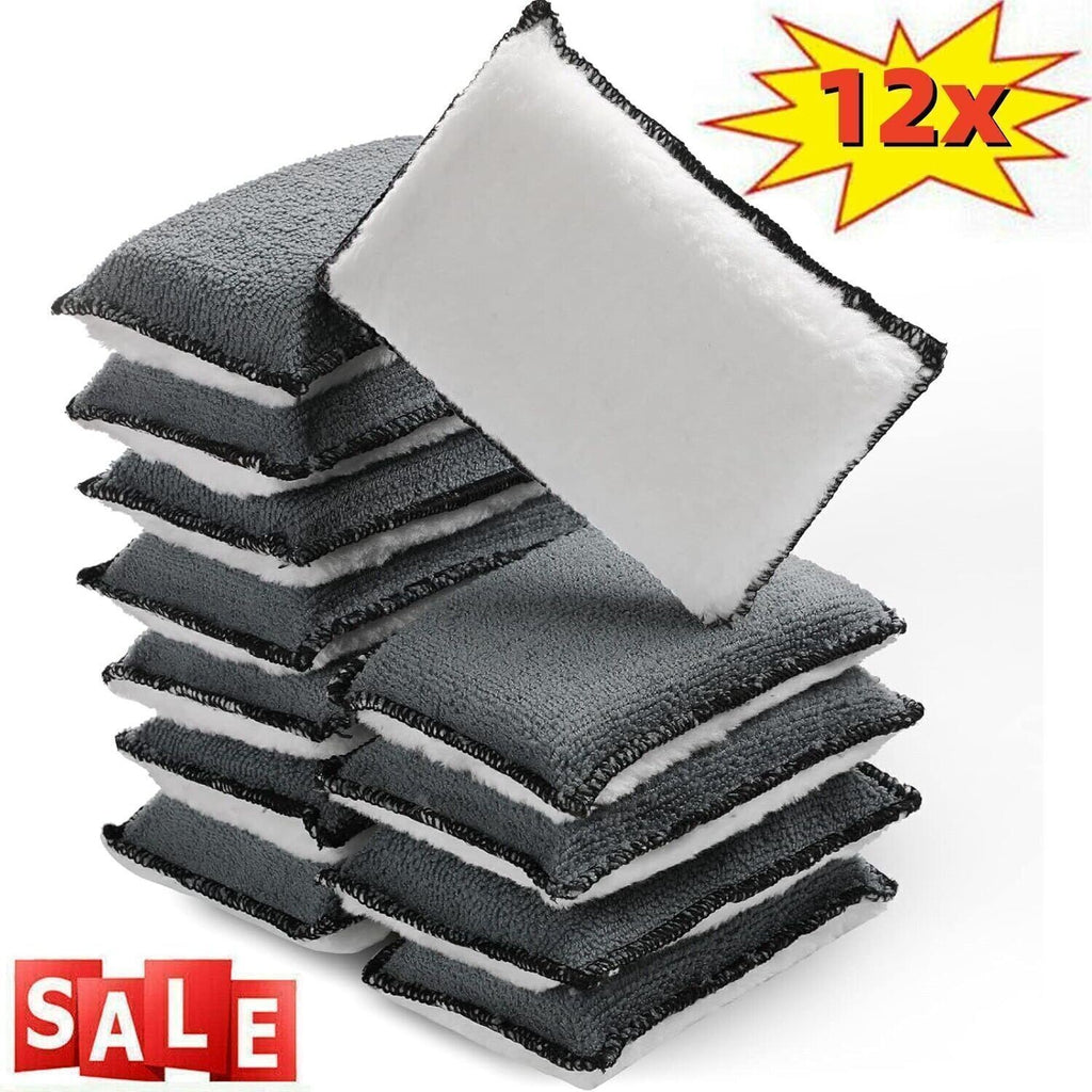 Pack of 12 Multi Purpose Interior Exterior Car Detailing Scrub Pad Home Cleaning