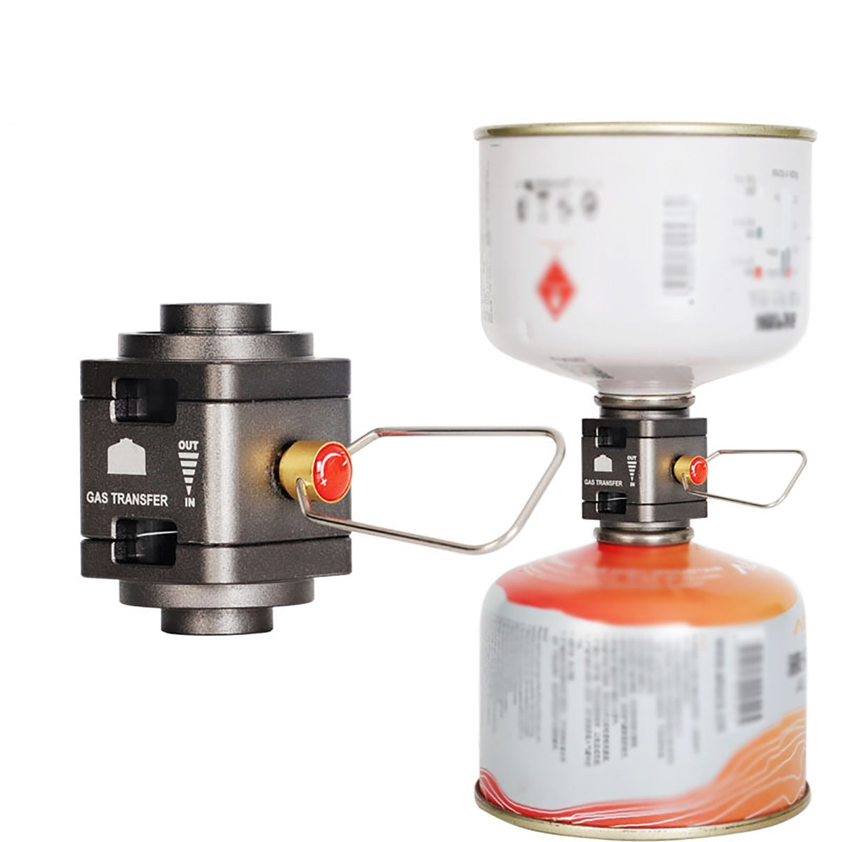 Gas Tank Converter for Camping with Visual Window and Pressure Release