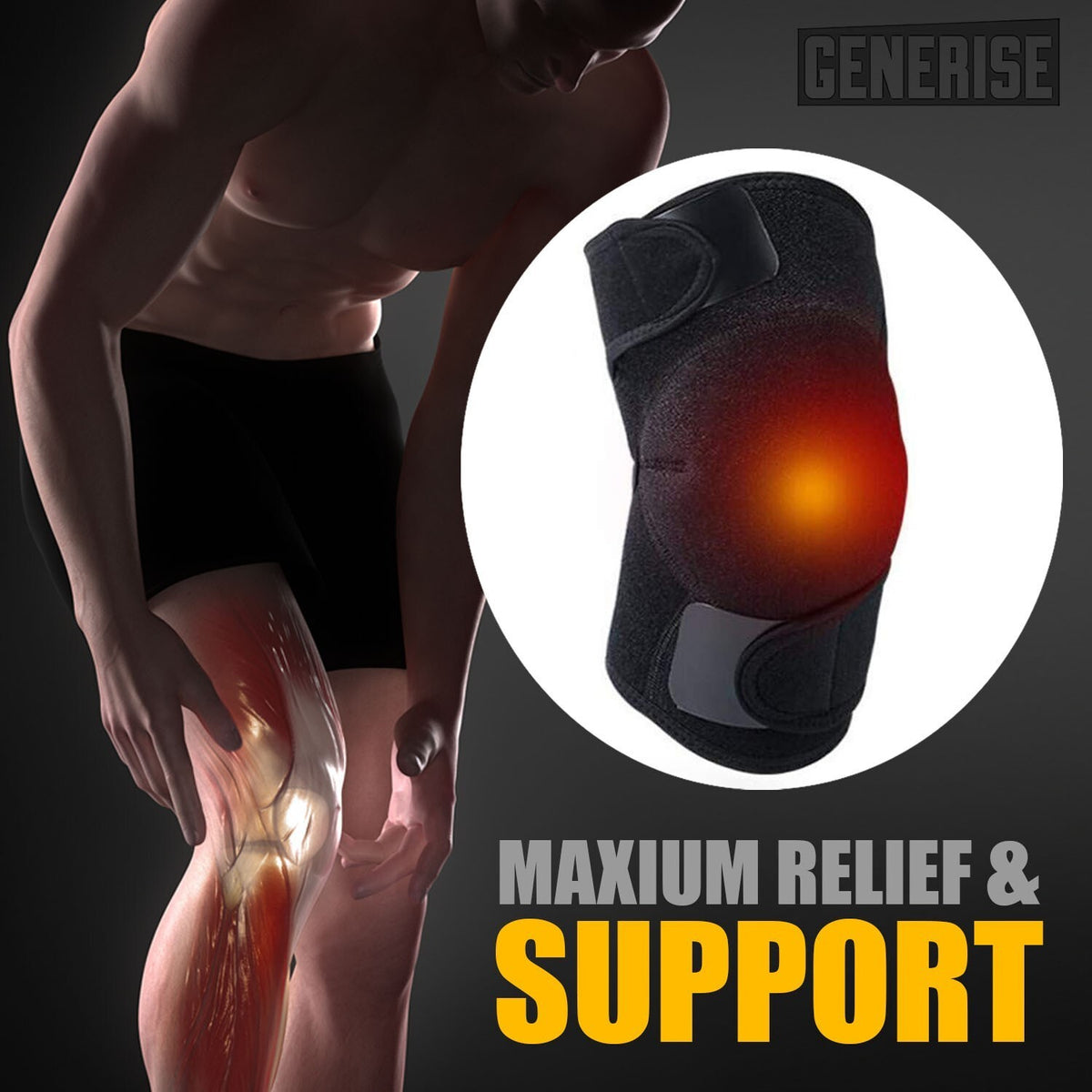 2026 New Open Wrap around Knee brace Support Unisex (Limited time offer) UK