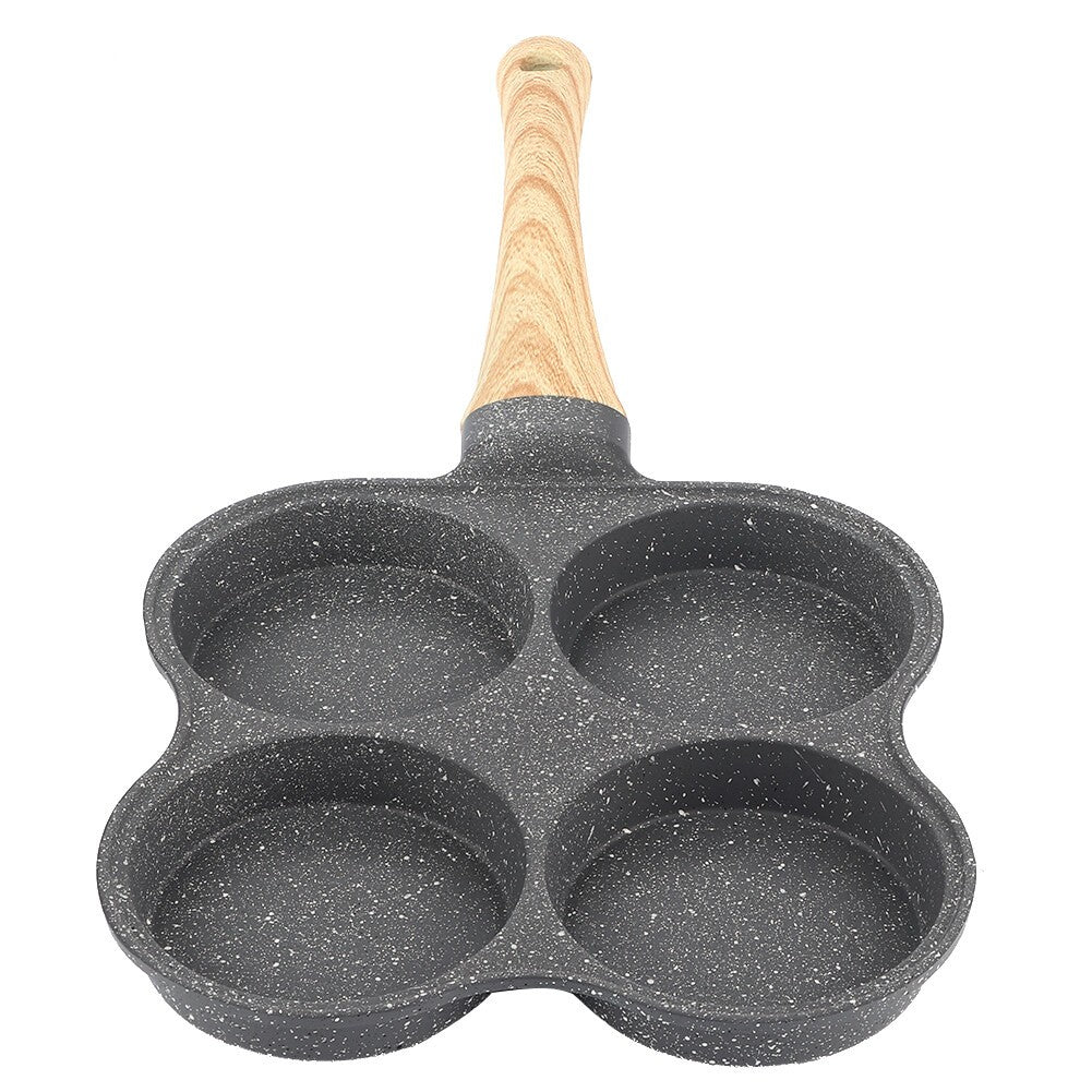 2PCS Non-Stick 4-Cup Egg Frying Pan Pancake Omelet Burger Breakfast Skillet