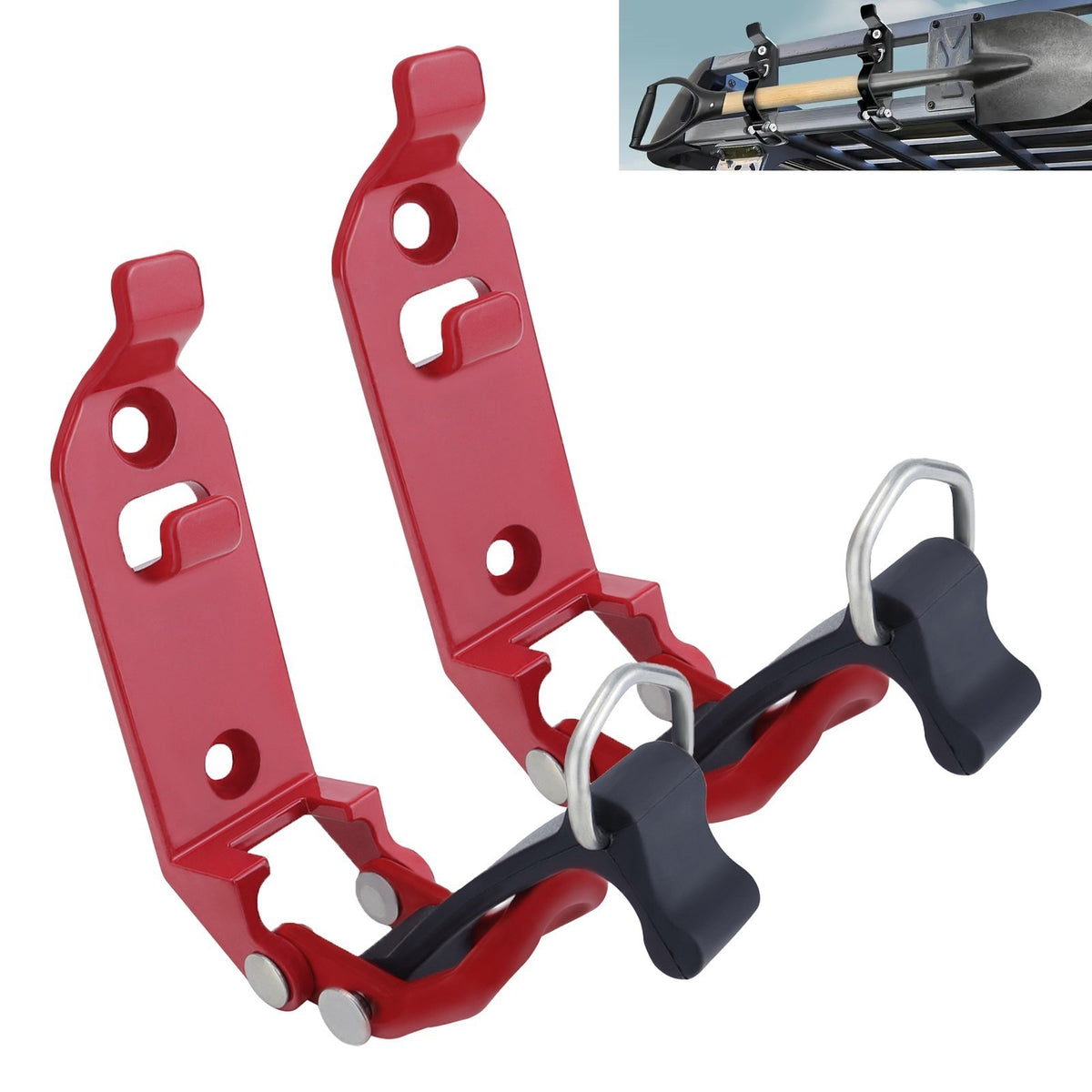 2Pcs 17-40mm Quick Release Axe Shovel Holder Roof Rack Vehicle Wall Mount Clamp
