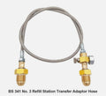 Refill Station Transfer Adaptor Hose Suitable for BS 341 No. 3 Argon Cylinder