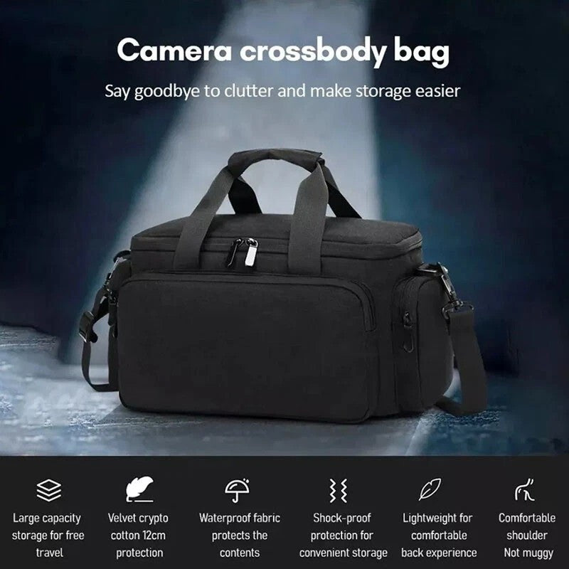 Extra Large Digital Camera Shoulder Bag Waterproof Travel Carry Case for DSLR UK