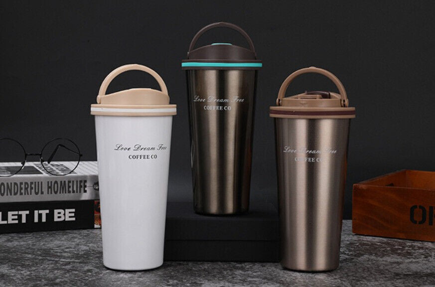 Stainless Steel Leakproof Insulated Thermal Travel Coffee Mug Cup Flask 500ML