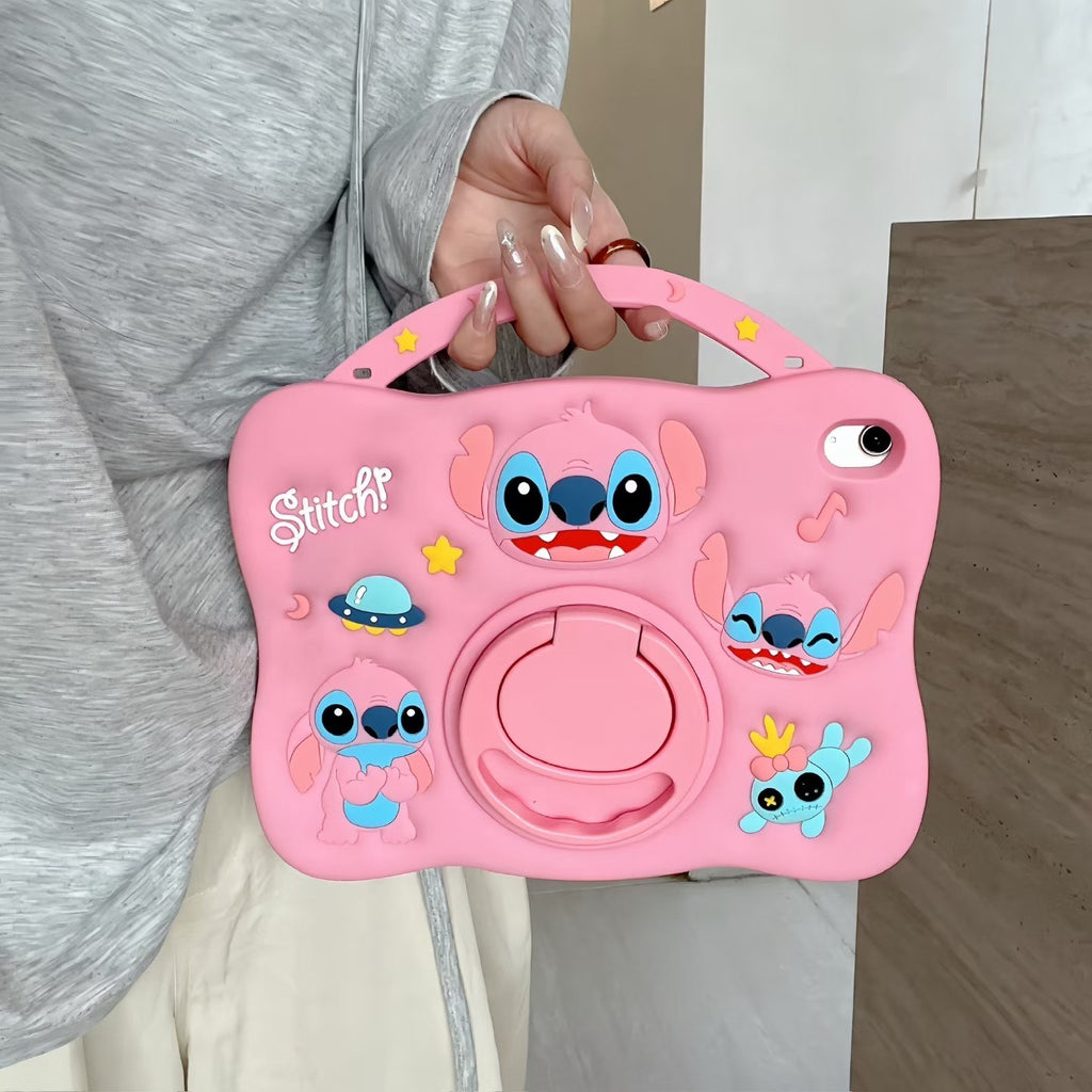For Samsung Galaxy Tab A9 X110 A9+ X210 Stitch Kids Shockproof Stand case Cover