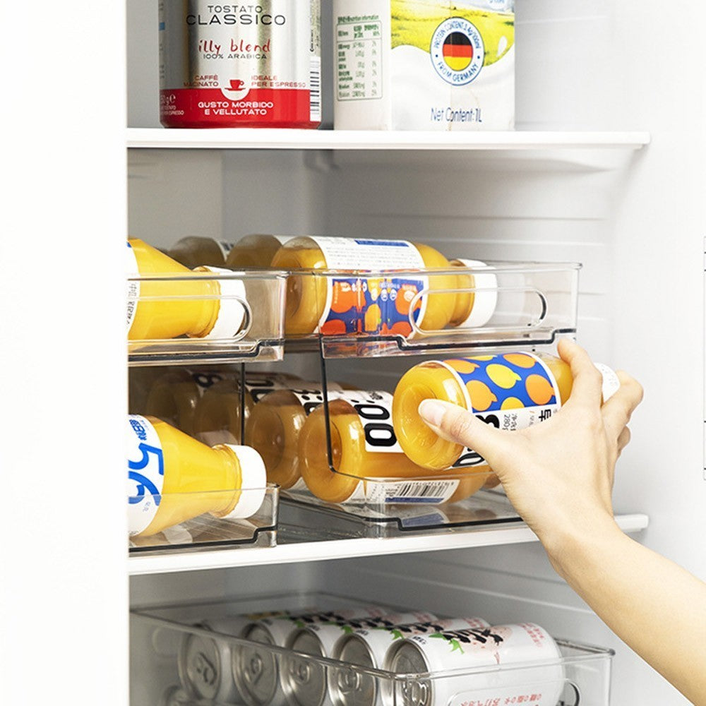 Double Layer Soda Can Dispenser Drink Beer Beverage Storage Rack Holder Shelf