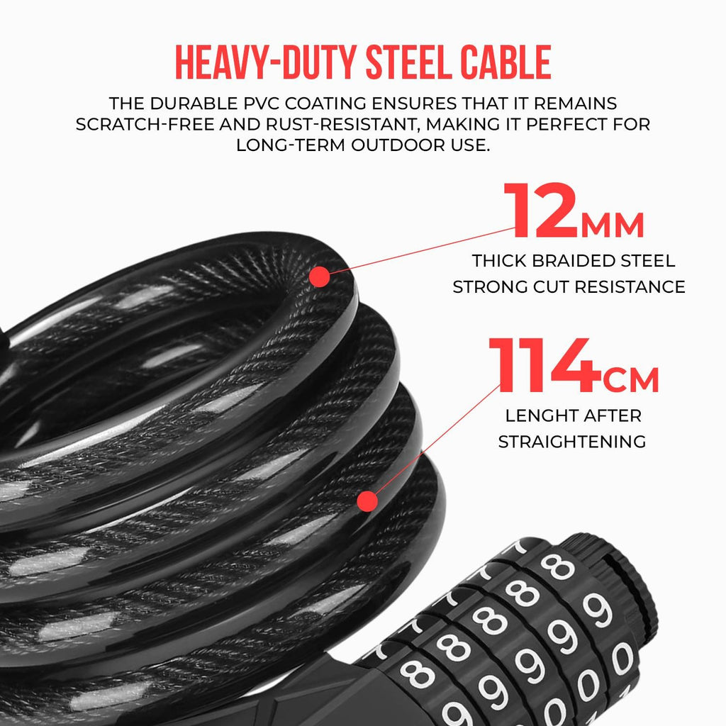 HEAVY DUTY STRONG MOTORCYCLE MOTORBIKE BIKE SECURITY CHAIN AND PADLOCK LOCK 1.2M