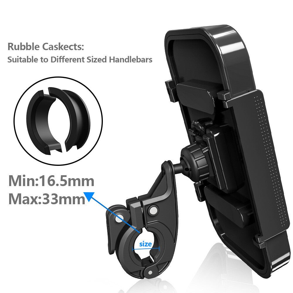 360° Motorcycle Bicycle Waterproof Case Mount Holder Cover For Mobile Phones
