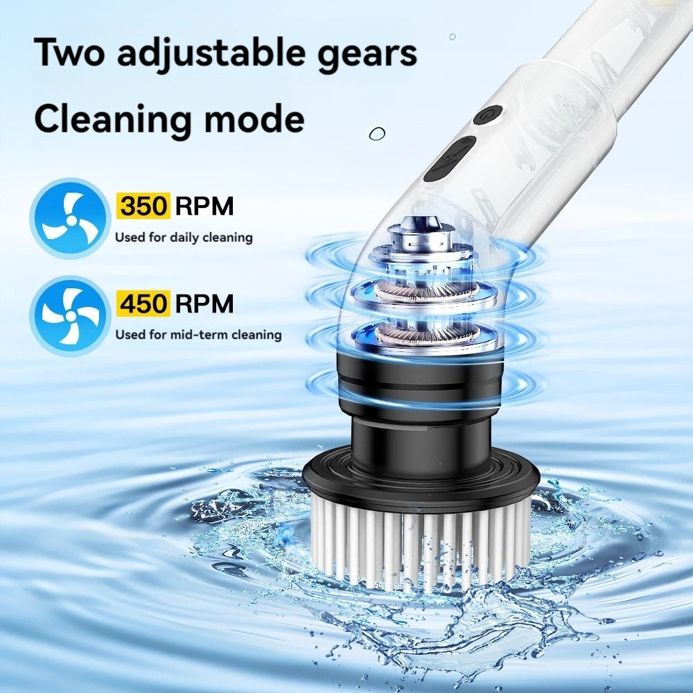 Cordless Rotating Cleaning Brush 9 In 1 Electric Spin Scrubber Bathroom Cleaner