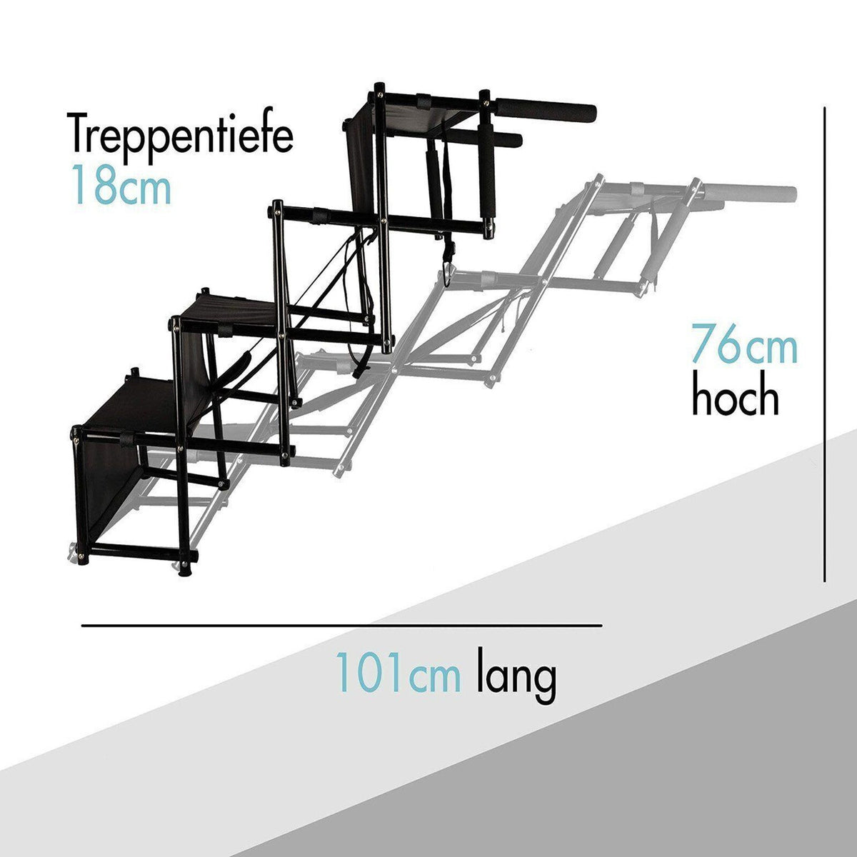 4 Step Stairs Folding Portable Dog Ramp Car Boot Access Ladder for Pet Dog Cat