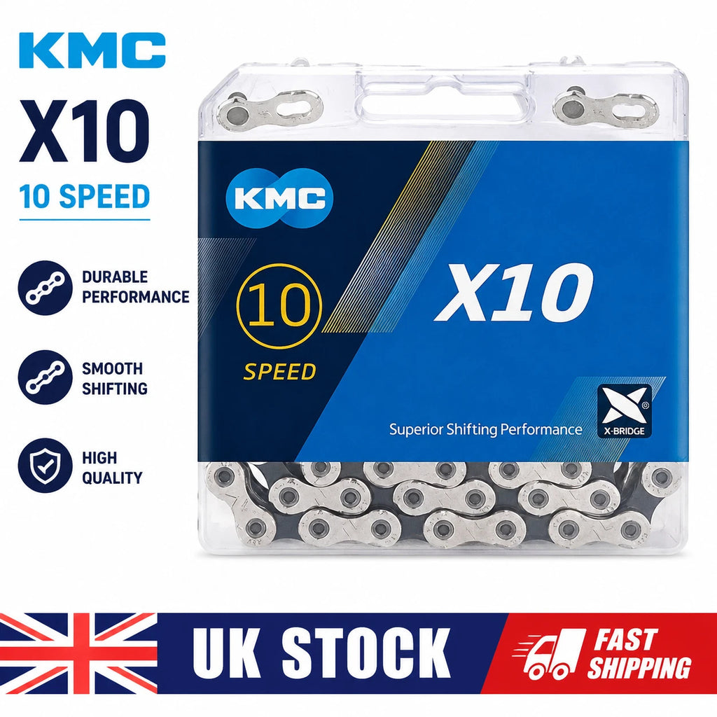 KMC 10 Speed Chain X10 Silver 116 Link Stretch-proof MTB Bicycle Road Univesal