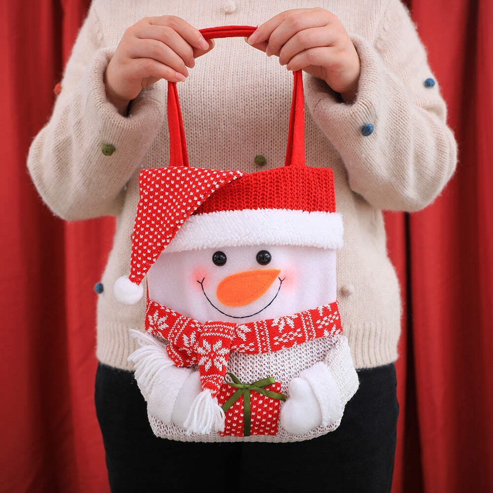 Christmas Gift Bag Christmas Eve Apple Bag Gift Bag Handbag Flip Hat Cartoon Can
