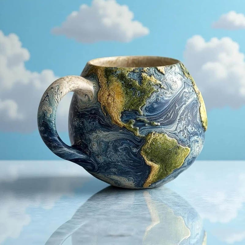 UK 3D Space Planetary Mug Set Moon Cup Coffee Mugs Cosmic Ceramic Planet Cups