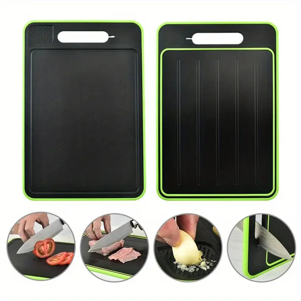 4 in 1 Thawing Tray and Cutting Board for Fast Defrosting Kitchen Tool UK