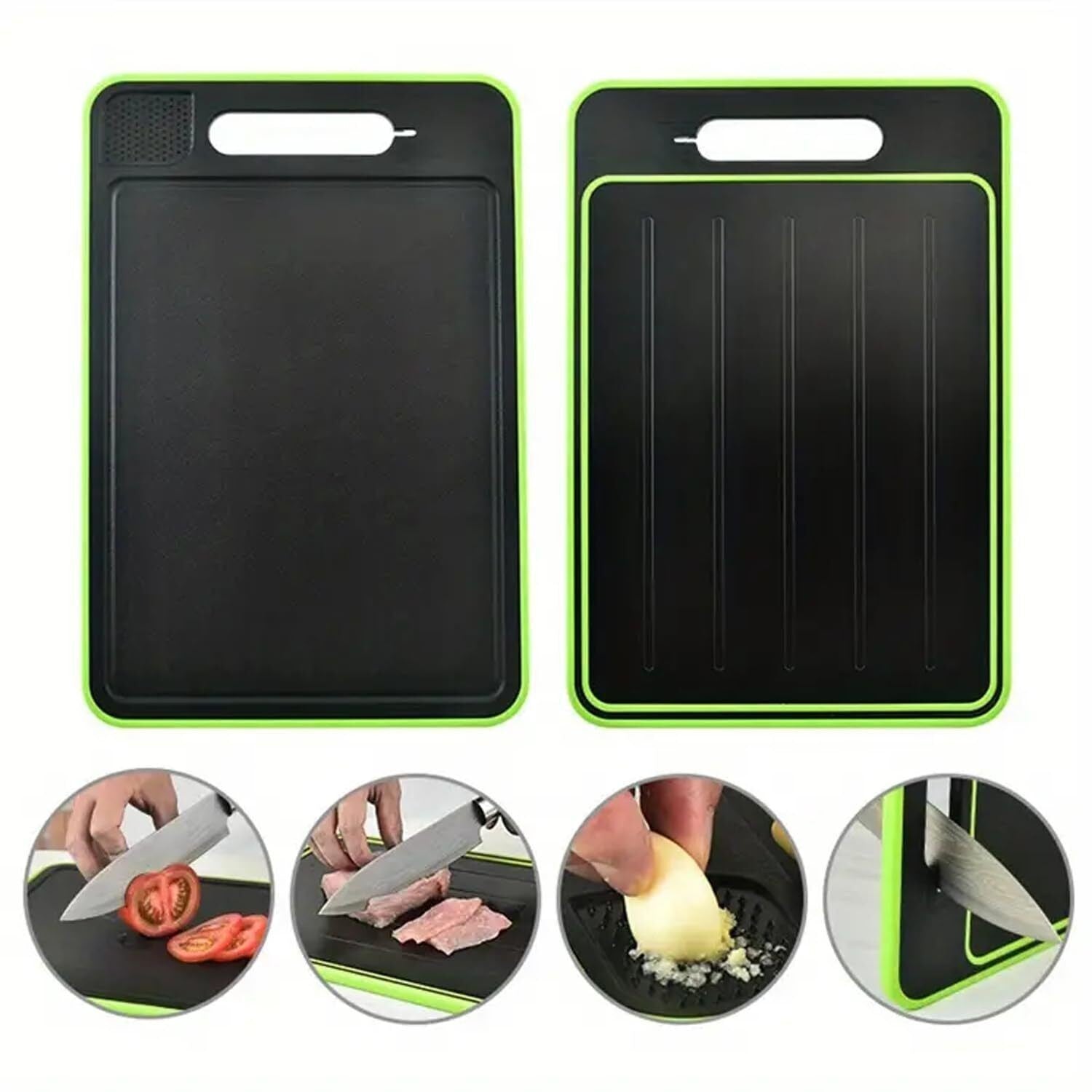 4 in 1 Thawing Tray and Cutting Board for Fast Defrosting Kitchen Tool UK