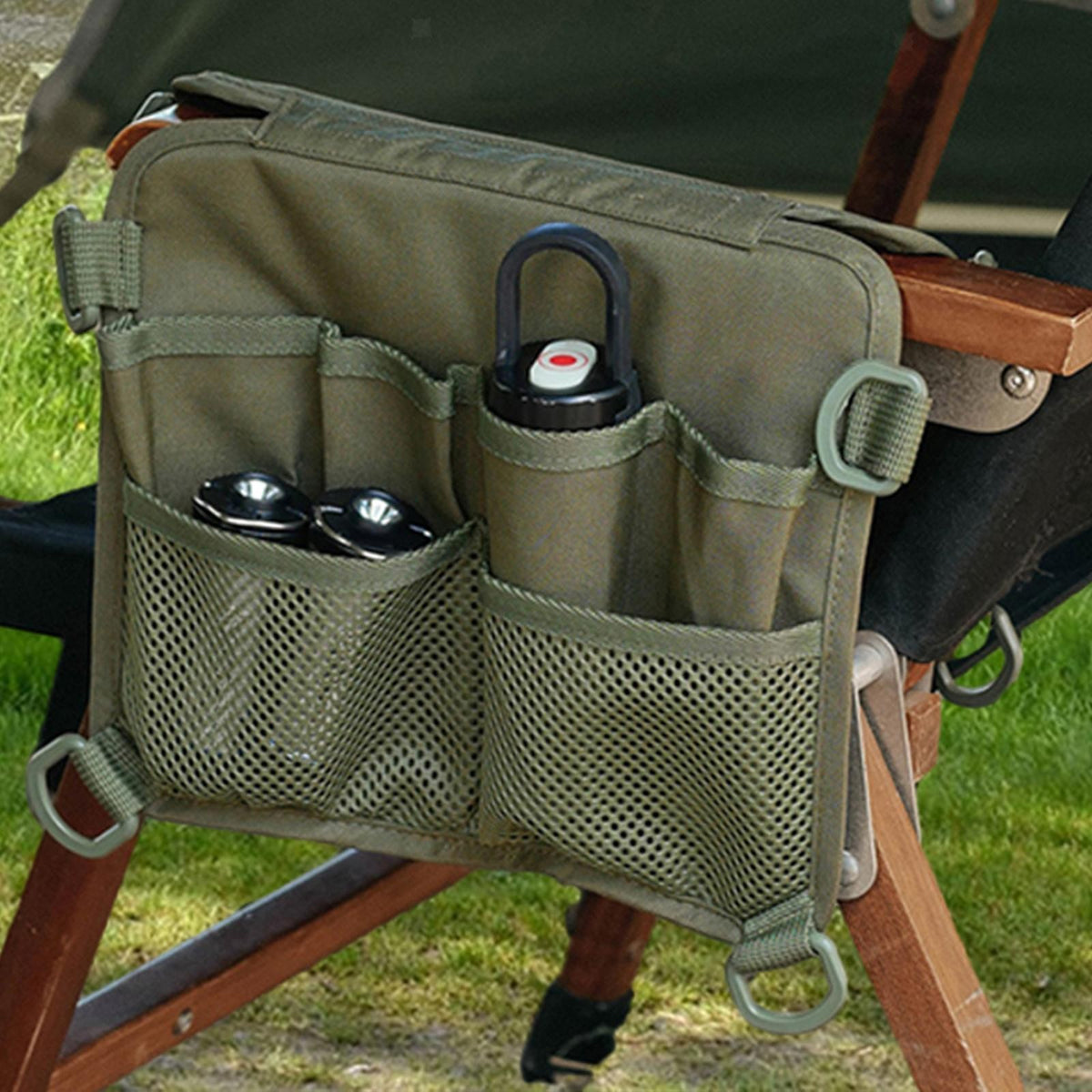 Camping Chair Armrest Bag 600D Oxford Cloth Multifunctional Cover Type Chair