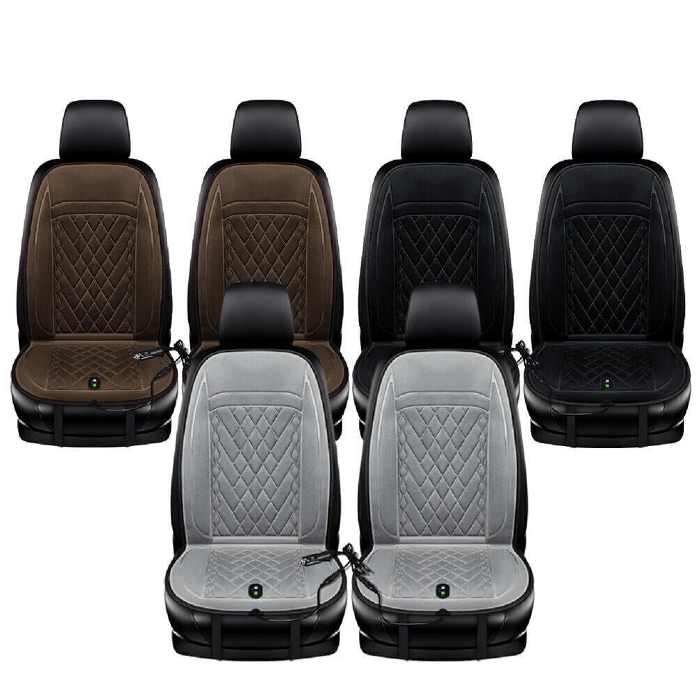 12V Car Seat Pad Cushion Cover Heating Heater Warm Heated Cold Winter Universal