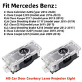 2x LED Door Shadow Light Welcome Project Lamp for Mercedes Benz CLA CLS C Class