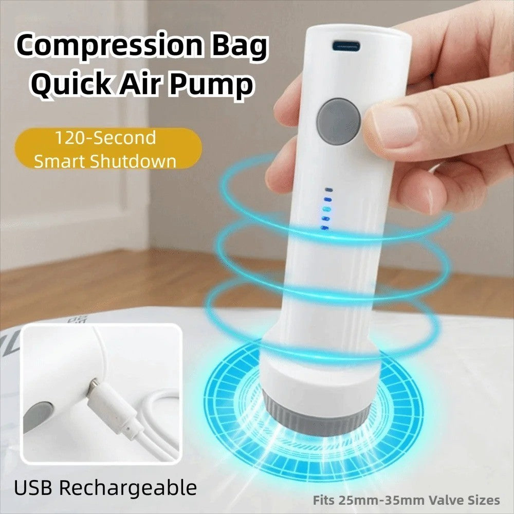 Portable Low Noise Electric Vacuum Pump Travel Use Storage Bag Air Suction