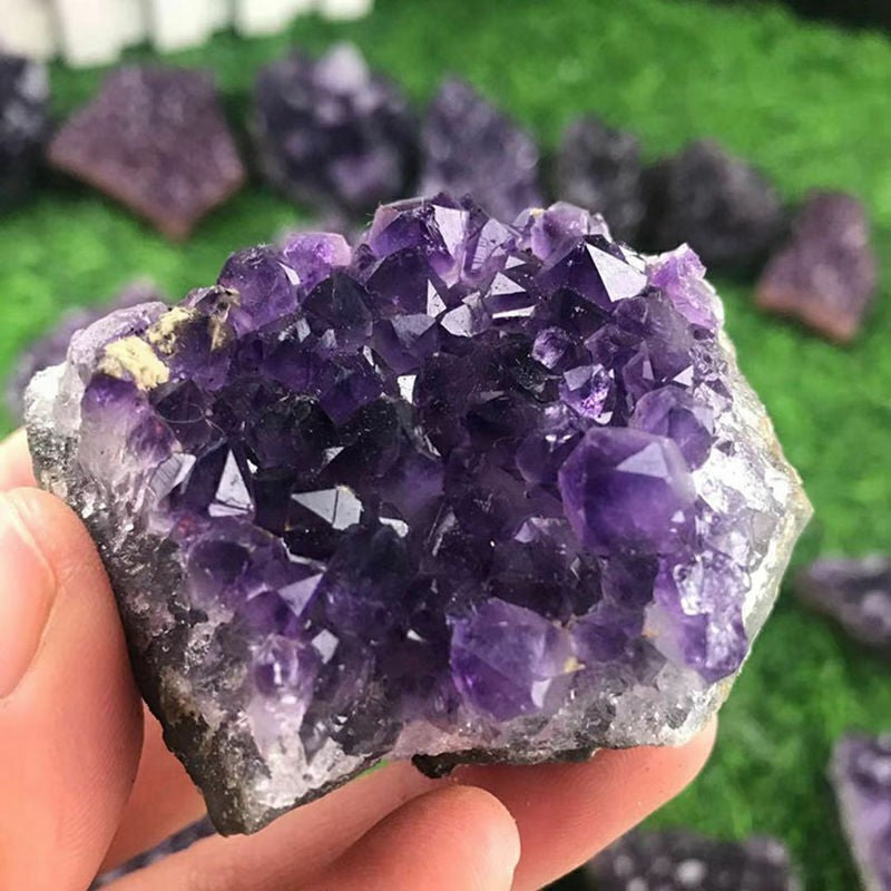 100-150g Natural Amethyst Cluster Druzy Geode Quartz Healing Crystal Stone