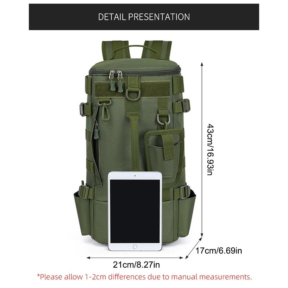 Multifunctional Fishing Backpack Lure Rod Bag Travel Camping Zipper Shoulder Bag