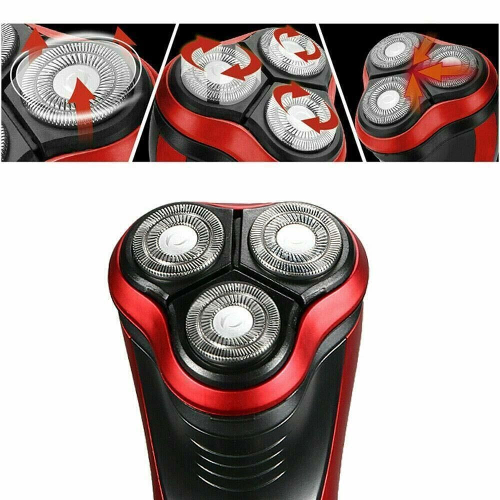 ELECTRIC SHAVER WET DRY ROTARY SHAVING RAZOR WITH POP-UP TRIMMER MENS UK
