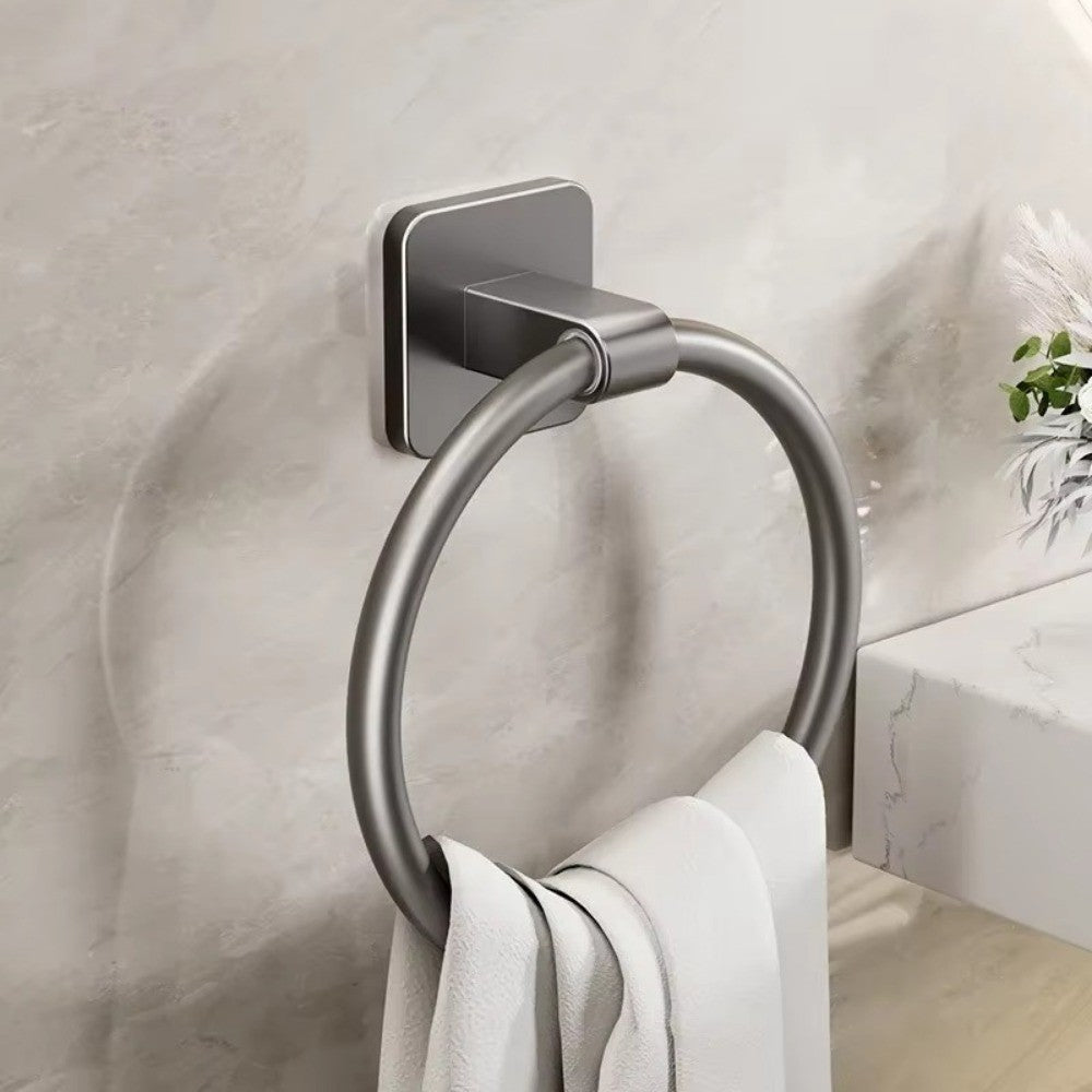 Rotatable Towel Ring Hook Wall-Mounted Towel Hanger  Storage Holder