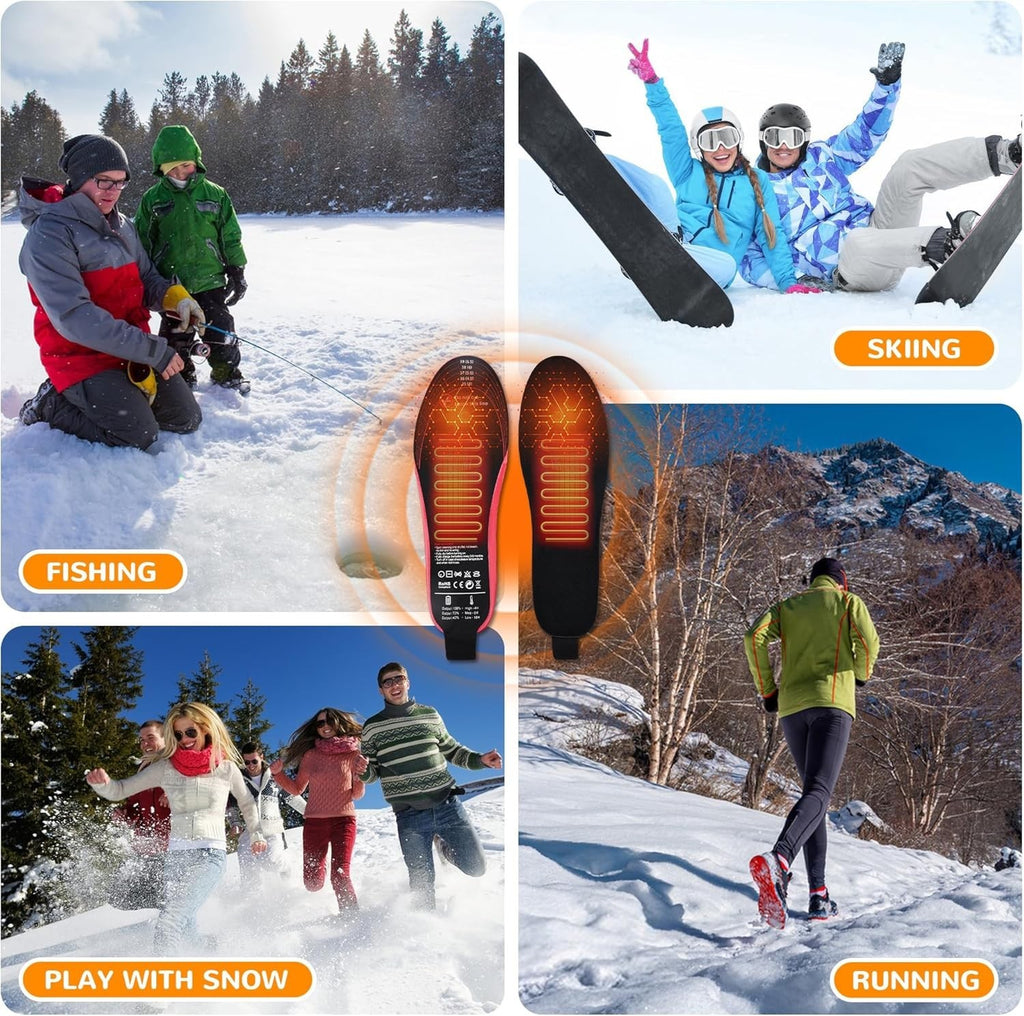 Heated Insoles Rechargeable Electric Heated Shoes Insoles with Remote Control