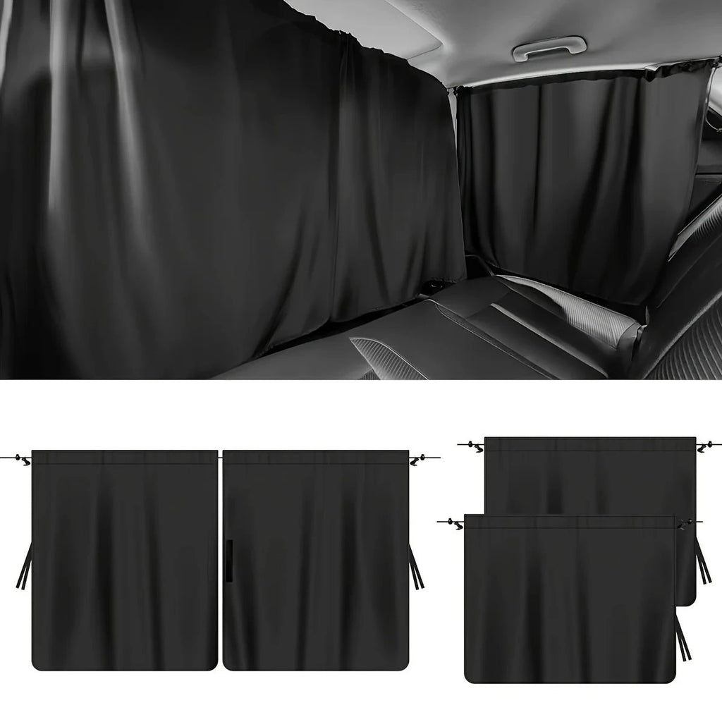4x Car Window Shade Blackout Portable Multipurpose Window Cover for Camping