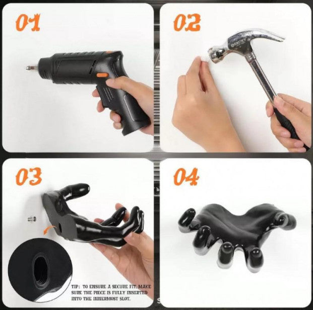 Halloween Decorations Pack 3 Wall Mounted Creepy Reaching Hands No Lighted Candl