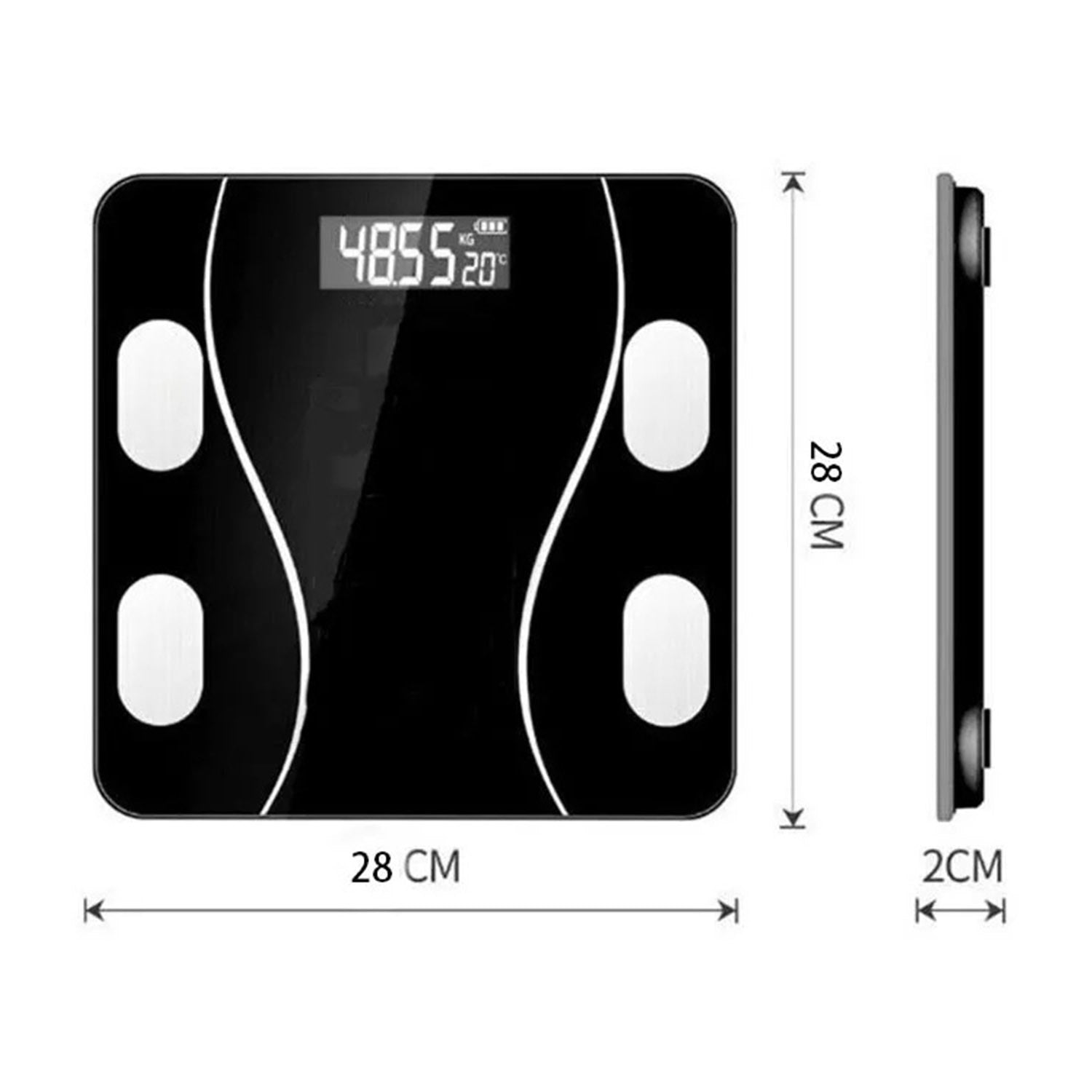 Bathroom Digital Scales 180KG Body Weight Weighing Scale LCD Electronic UK