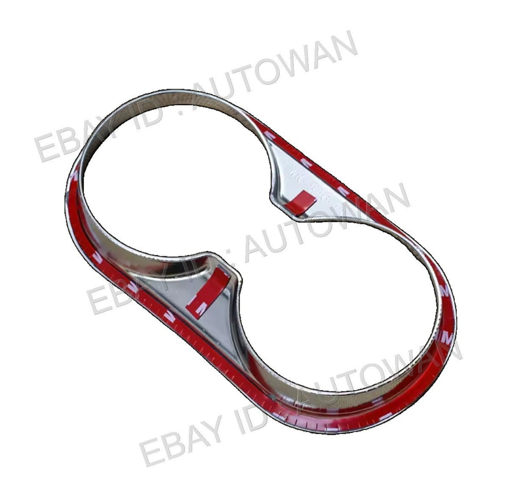 Chrome Front Water Holder Cup Frame Cover Trim For 2017-2022 Mazda CX-5 CX5 KF