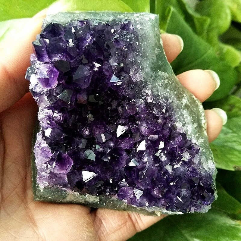 100-150g Large Natural Amethyst Cluster Quartz Crystal Druzy Geode Healing Stone